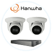 image (27) Hanwha 8-channel NVR with two turret cameras, showcasing security technology for CCTV installation in Perth.